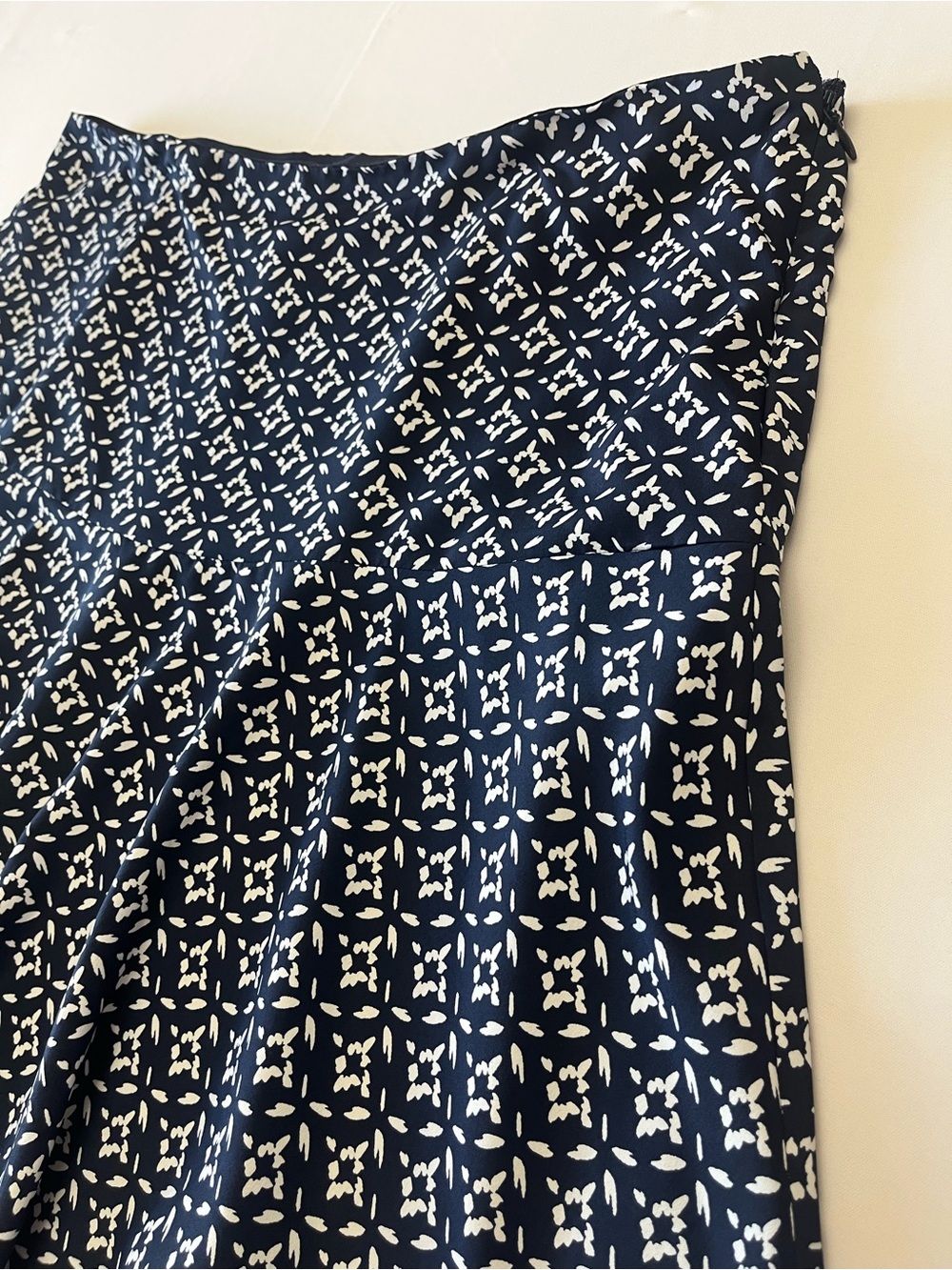 Ralph Lauren Navy and White A-Line  Skirt - Picture 2 of 7